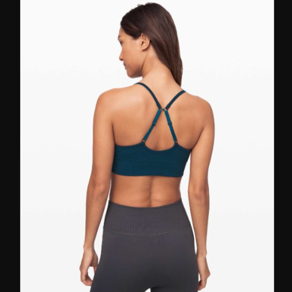Lululemon Athletica Ebb To Street Bra II Convertible Top Night Diver $54.00